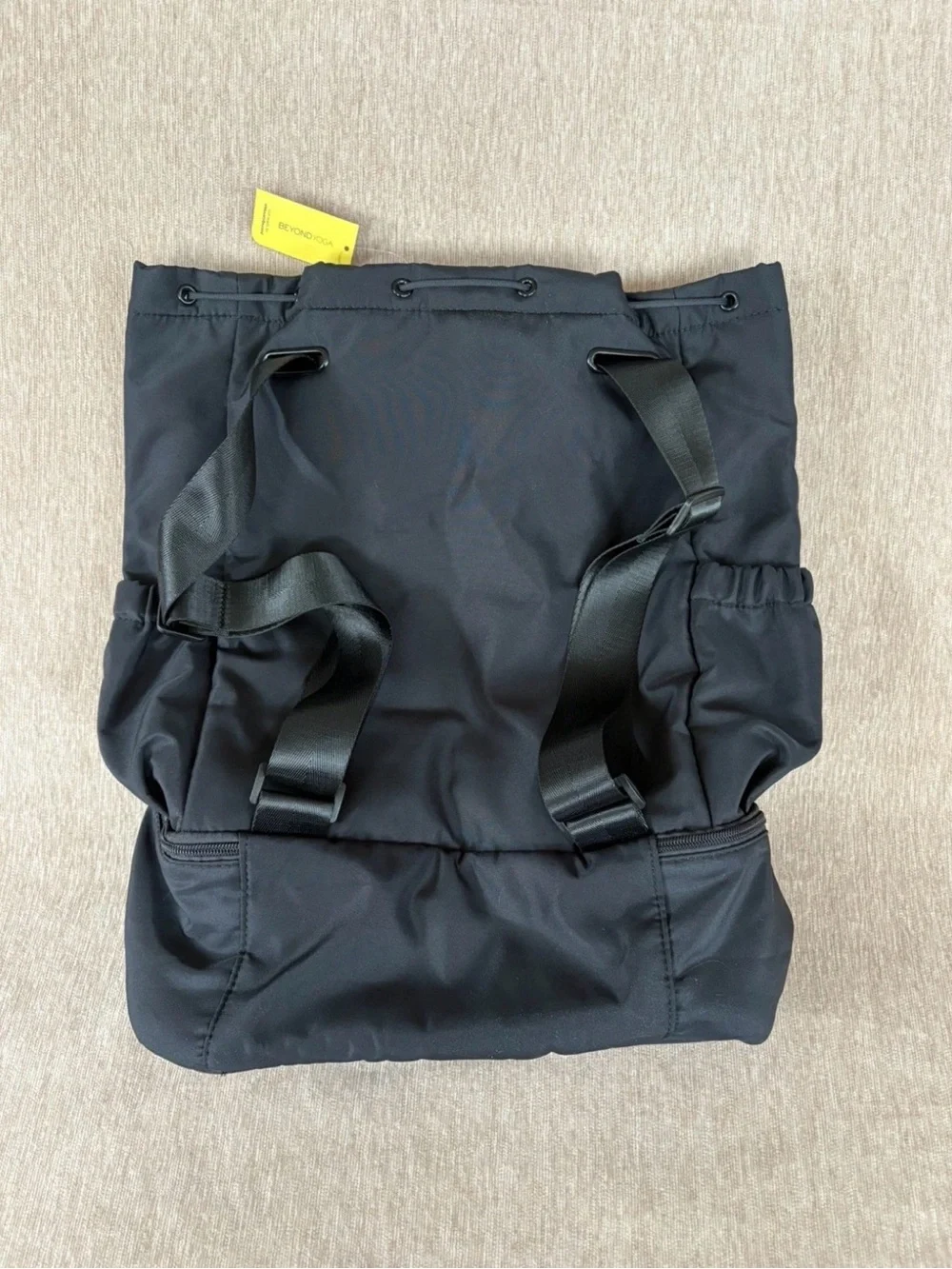 Beyond Yoga Black Convertible Gym Bag Backpack Zip Pocket with Carry Handles NWT